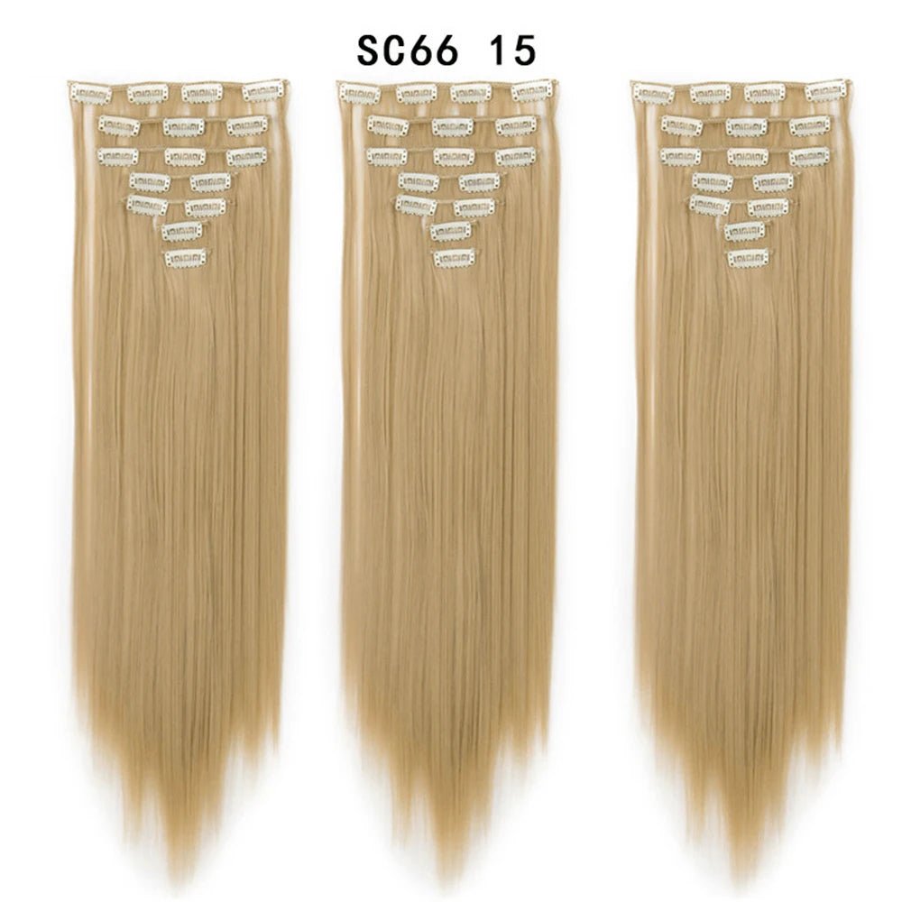 7pcs/Set Long Straight Clip-In Hair Extension - HairNjoy