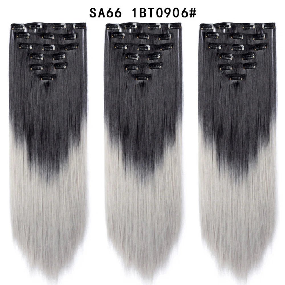 7pcs/Set Long Straight Clip-In Hair Extension - HairNjoy