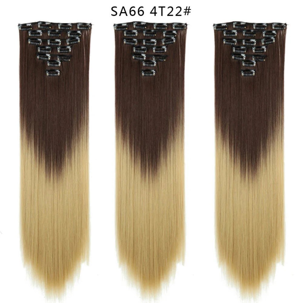 7pcs/Set Long Straight Clip-In Hair Extension - HairNjoy