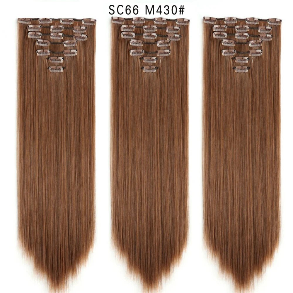 7pcs/Set Long Straight Clip-In Hair Extension - HairNjoy