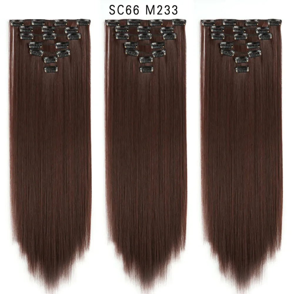 7pcs/Set Long Straight Clip-In Hair Extension - HairNjoy