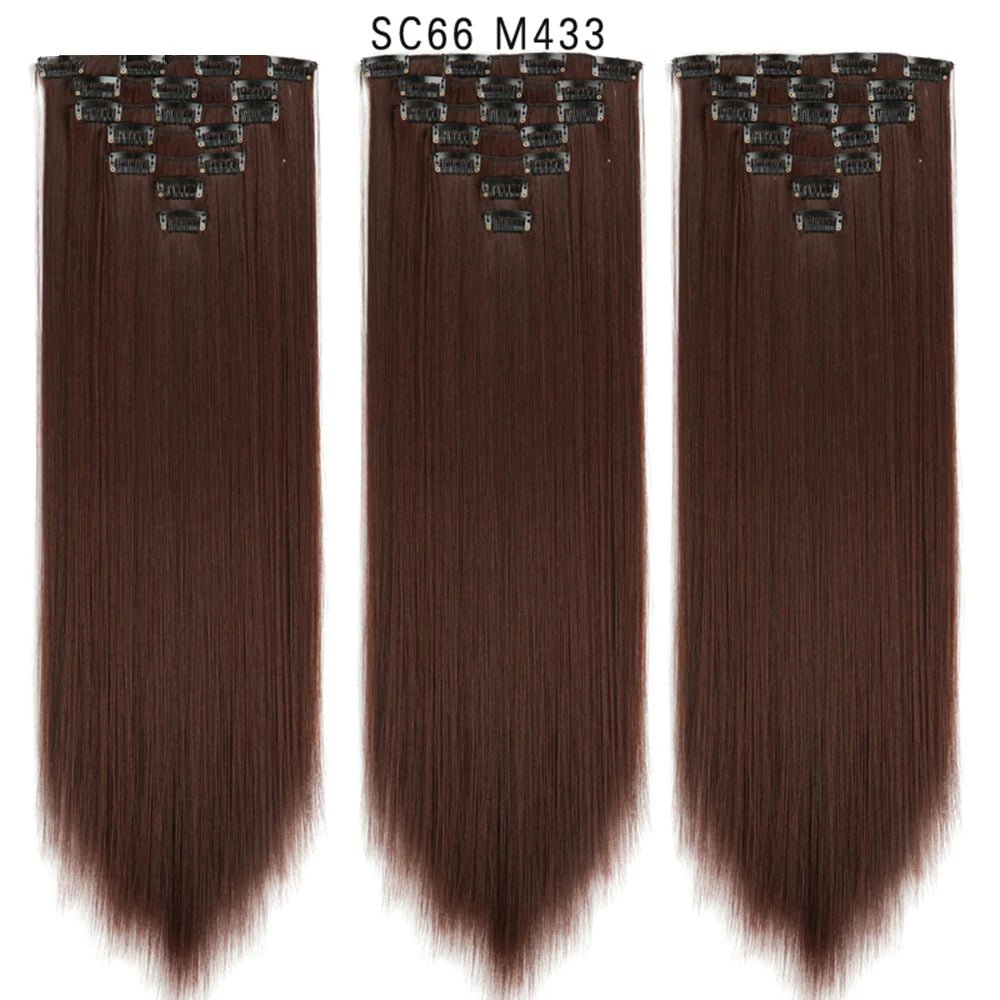 7pcs/Set Long Straight Clip-In Hair Extension - HairNjoy