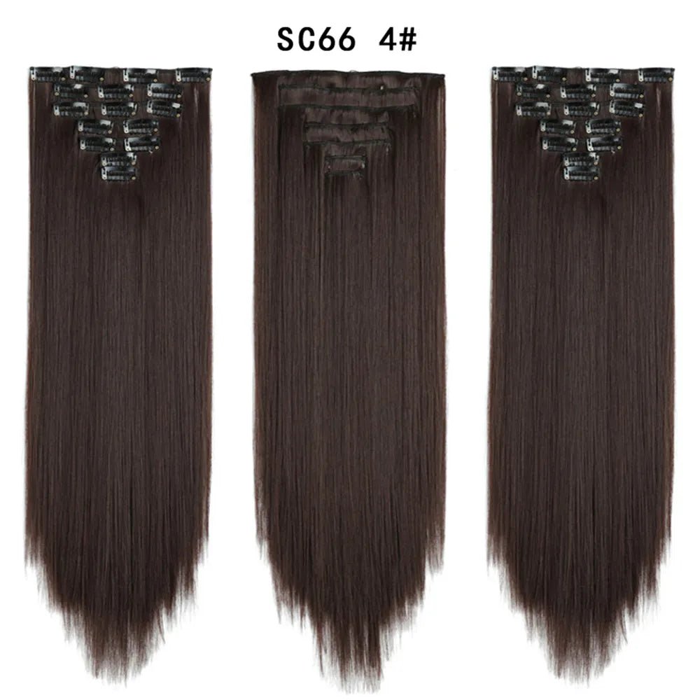 7pcs/Set Long Straight Clip-In Hair Extension - HairNjoy