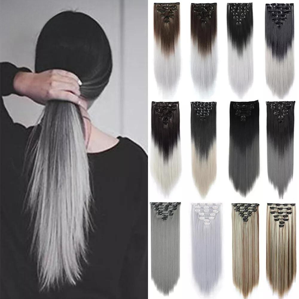 7pcs/Set Long Straight Clip-In Hair Extension - HairNjoy
