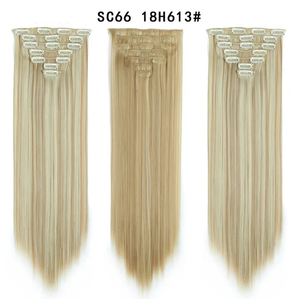 7pcs/Set Long Straight Clip-In Hair Extension - HairNjoy