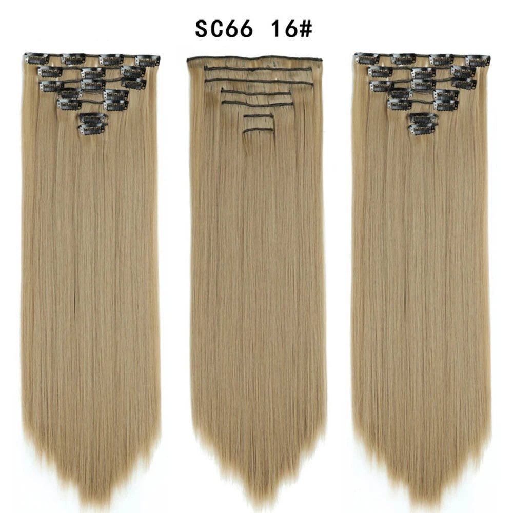 7pcs/Set Long Straight Clip-In Hair Extension - HairNjoy