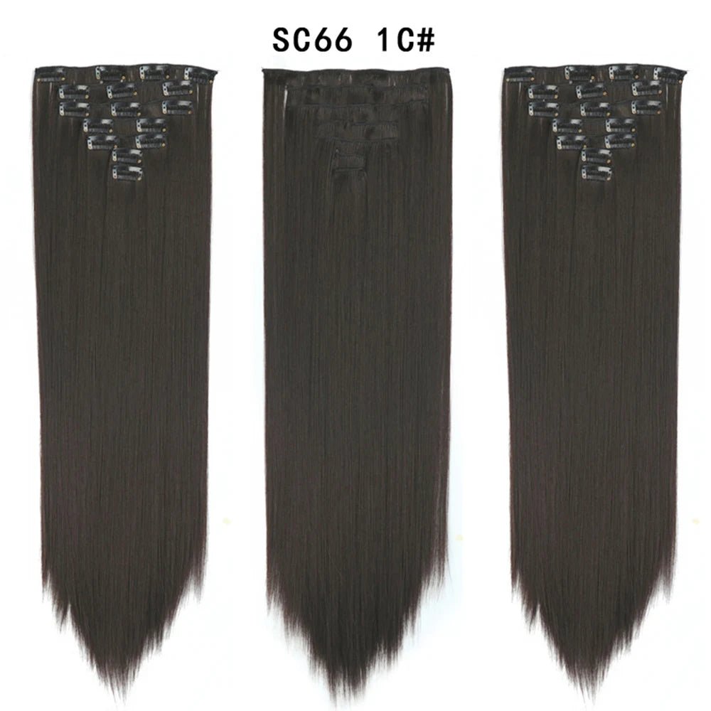 7pcs/Set Long Straight Clip-In Hair Extension - HairNjoy