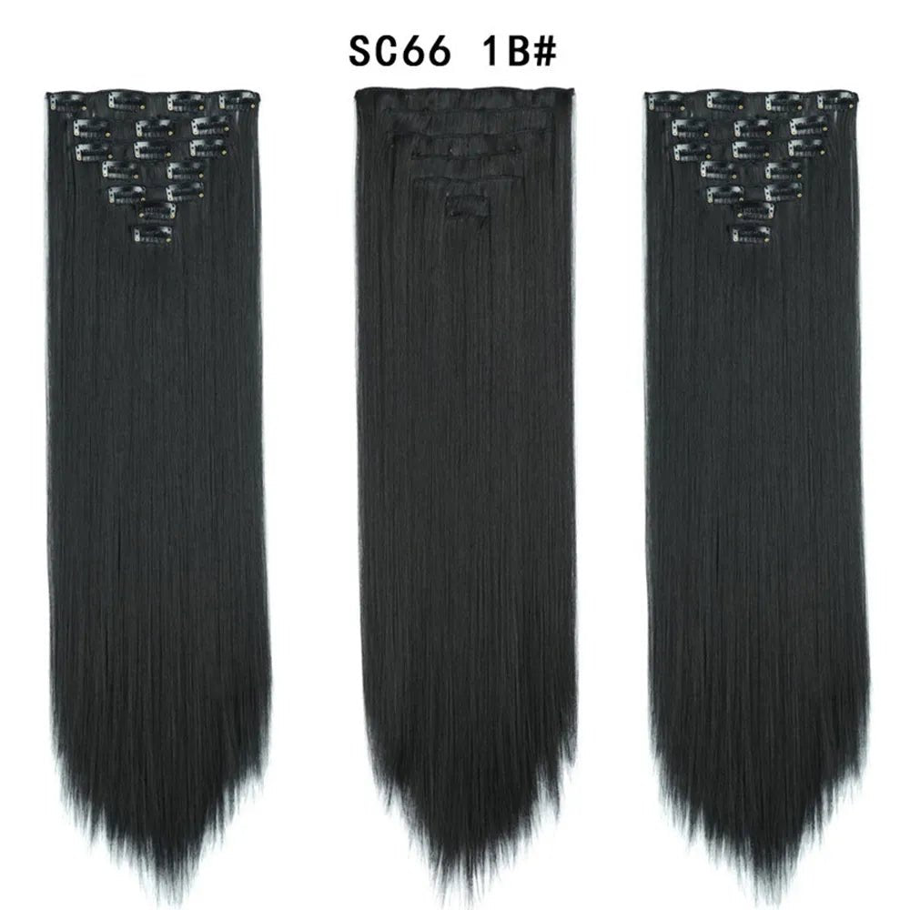 7pcs/Set Long Straight Clip-In Hair Extension - HairNjoy