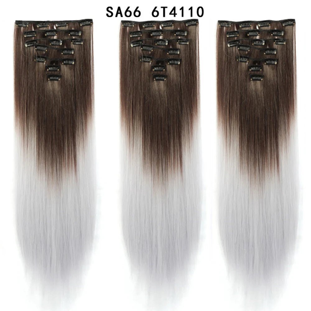 7pcs/Set Long Straight Clip-In Hair Extension - HairNjoy
