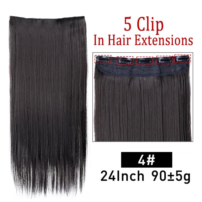 7pcs/Set Long Straight Clip-In Hair Extension - HairNjoy