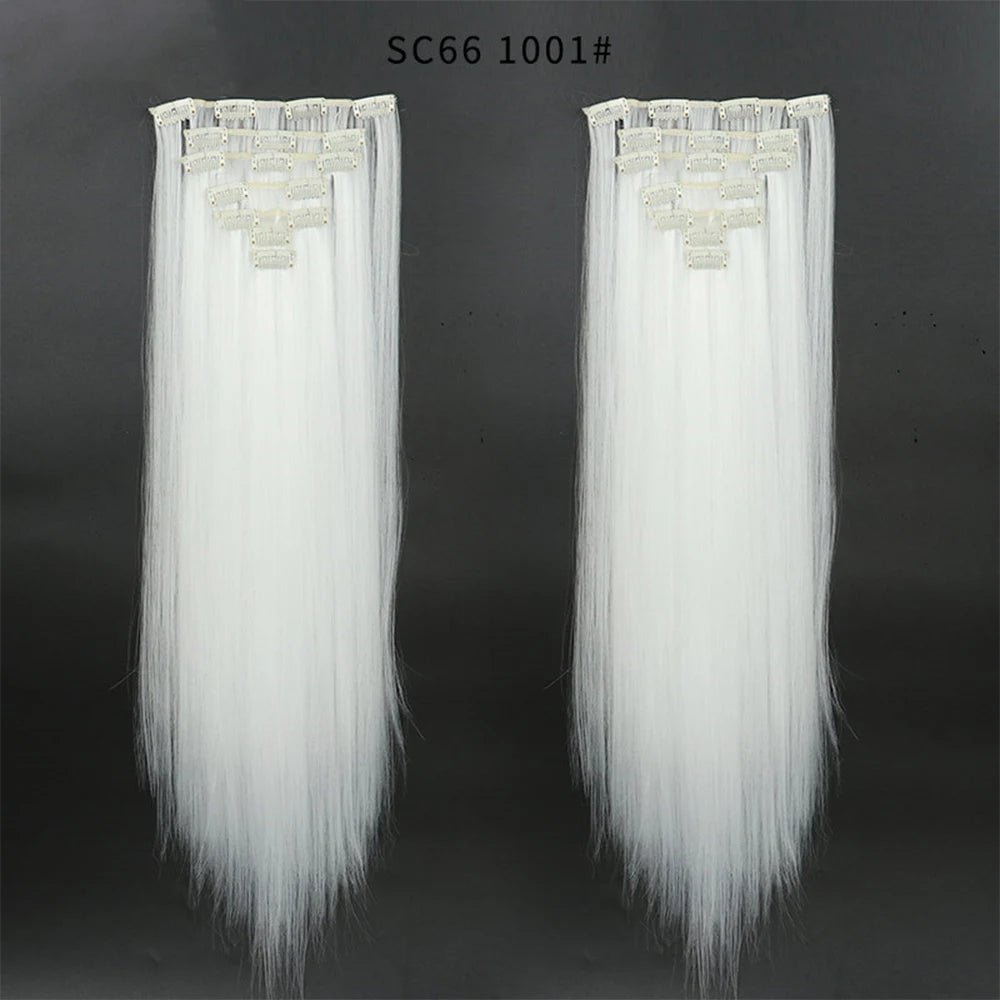 7pcs/Set Long Straight Clip-In Hair Extension - HairNjoy