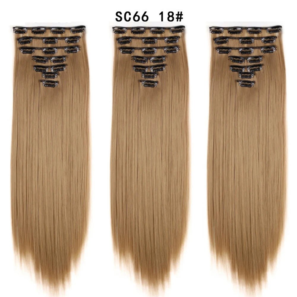 7pcs/Set Long Straight Clip-In Hair Extension - HairNjoy