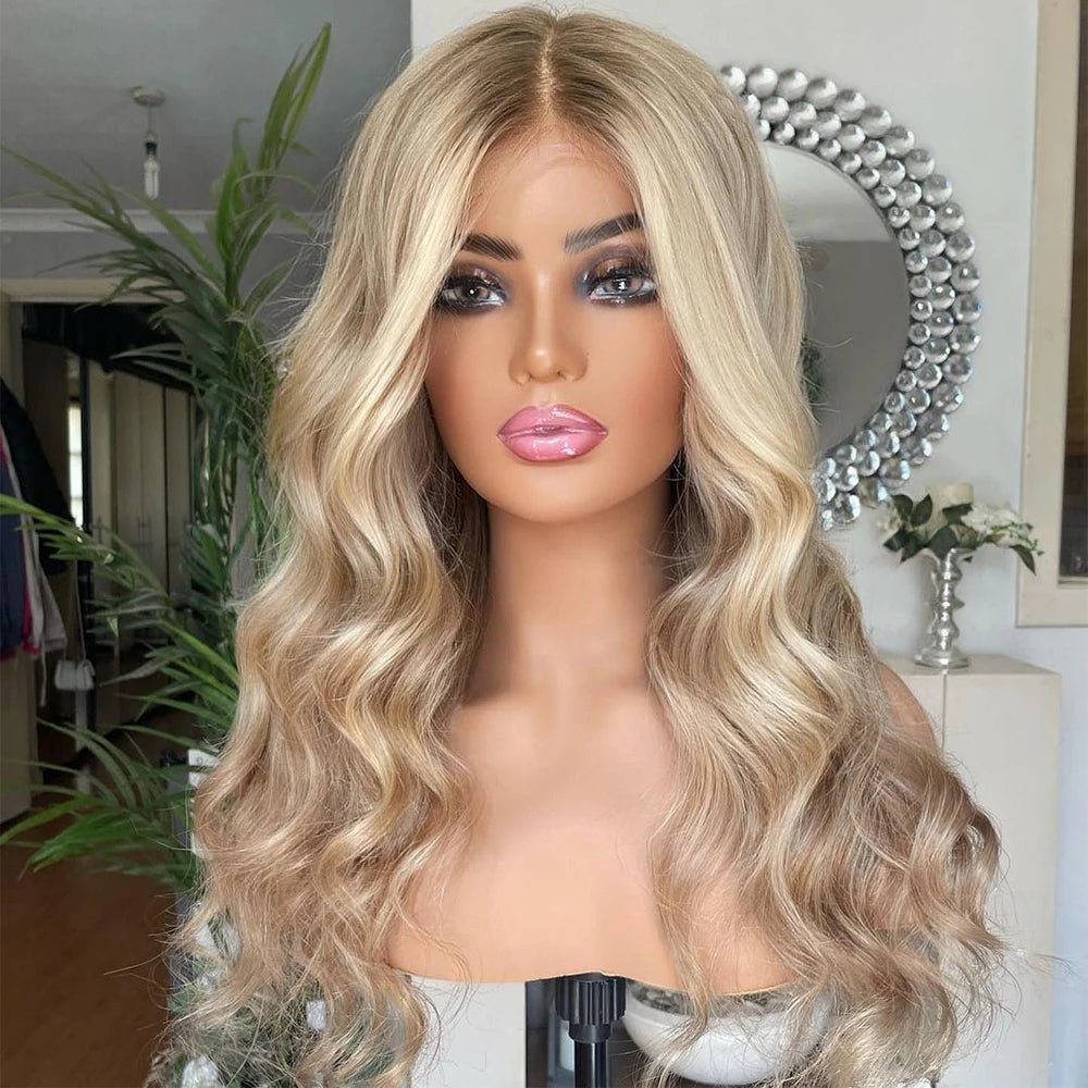 Blended Blonde Hair Full Lace Human Hair Wig - HairNjoy