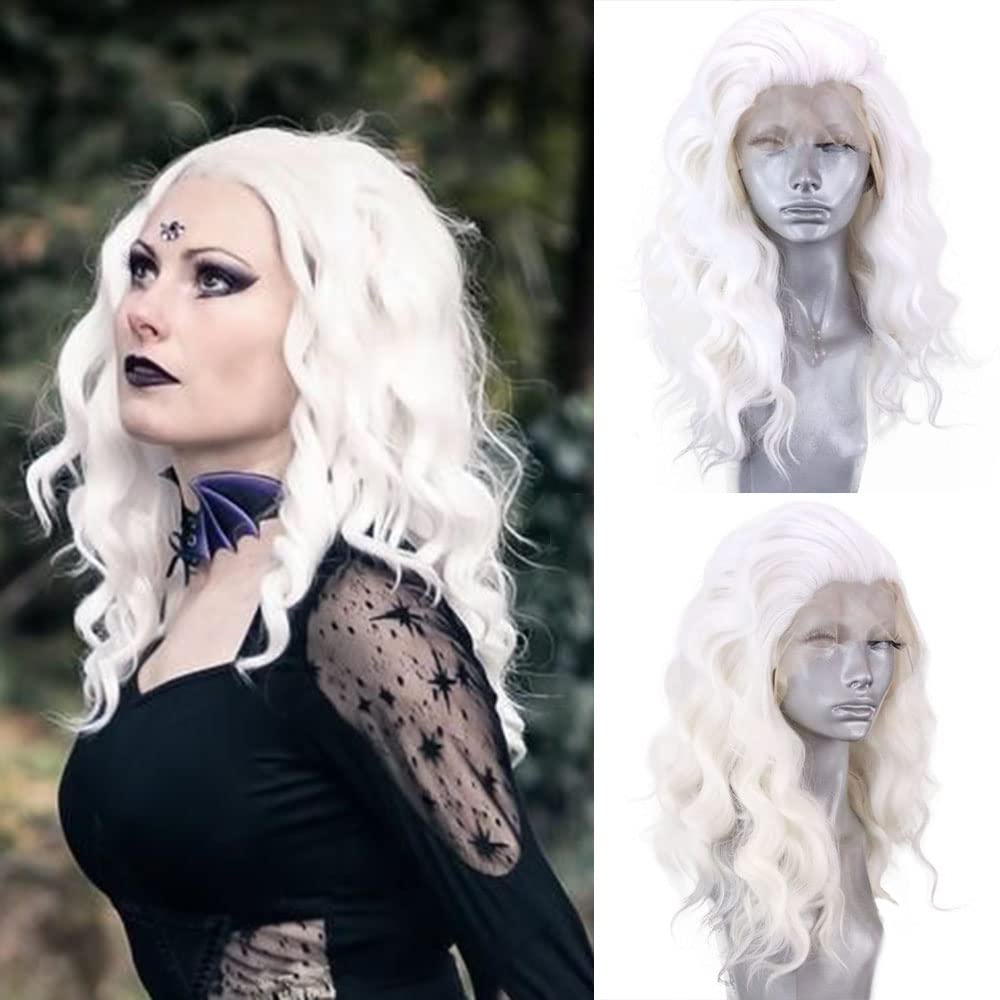 Blonde Wavy Curly Synthetic Lace Front Wigs - HairNjoy