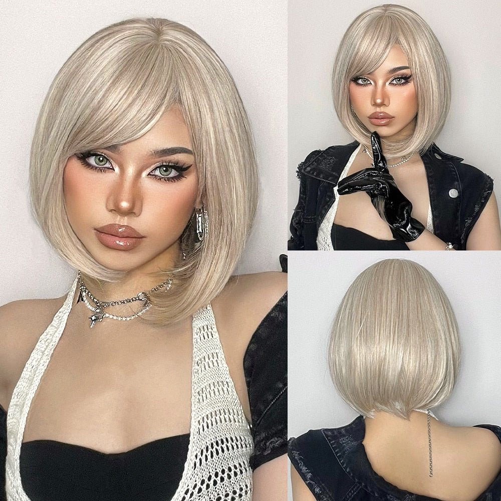 Bob Blonde Synthetic Wig - HairNjoy