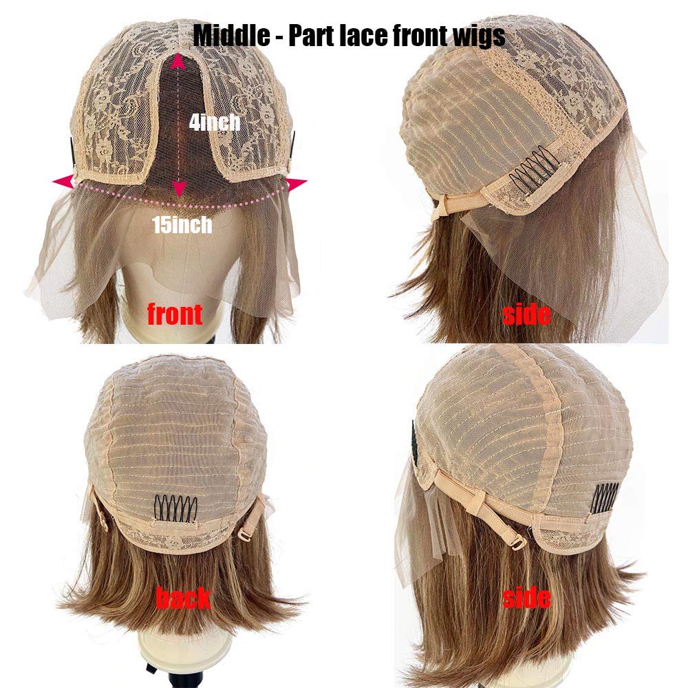 Bob Brazilian Human Hair Lace Frontal Red Wig - HairNjoy