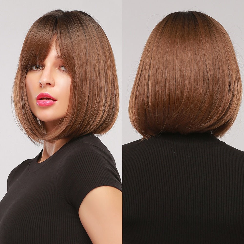 Bob Brown Synthetic Wig - HairNjoy