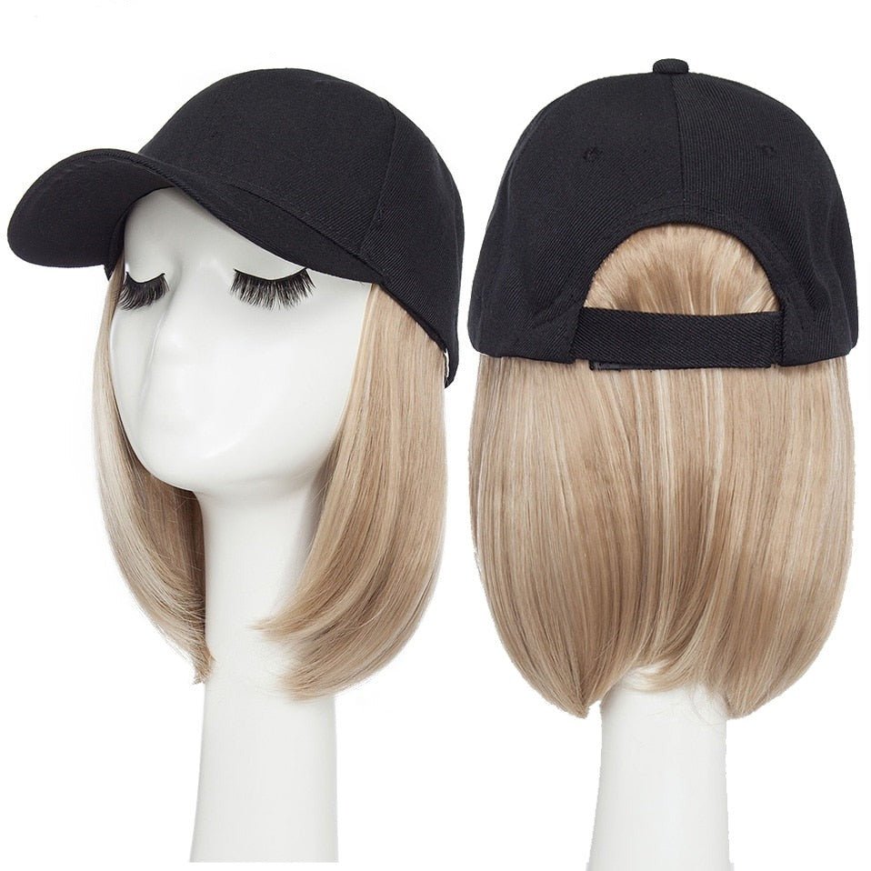 Bob Hair Extension with Adjustable Baseball Cap - HairNjoy