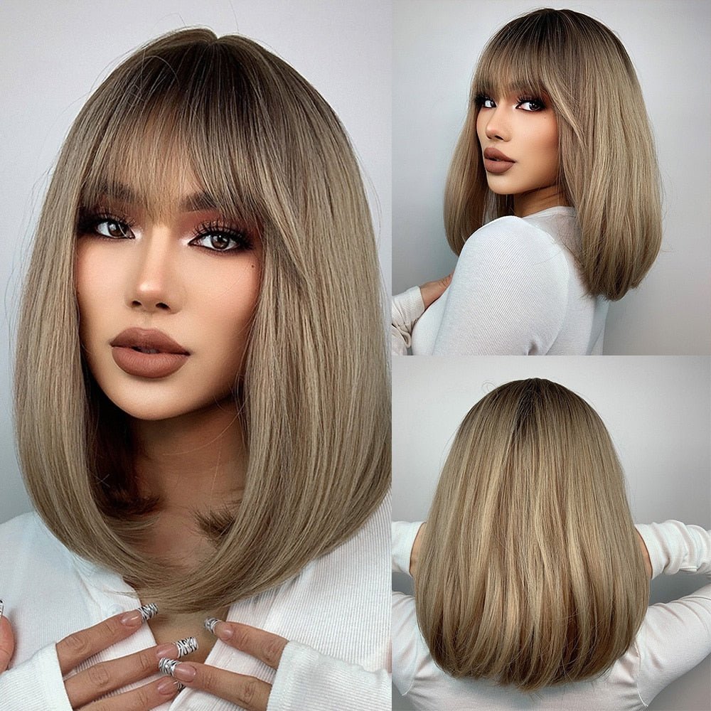 Bob Straight Synthetic Wig - HairNjoy
