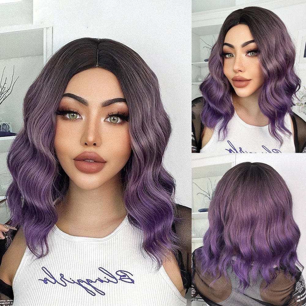 Bob Wavy Purple Wig - HairNjoy