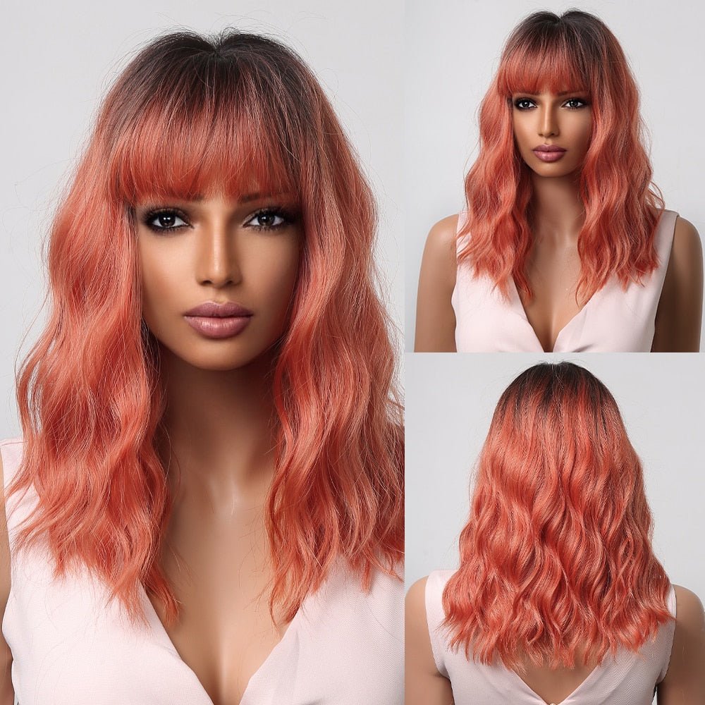 Bob Wavy Synthetic Wig - HairNjoy