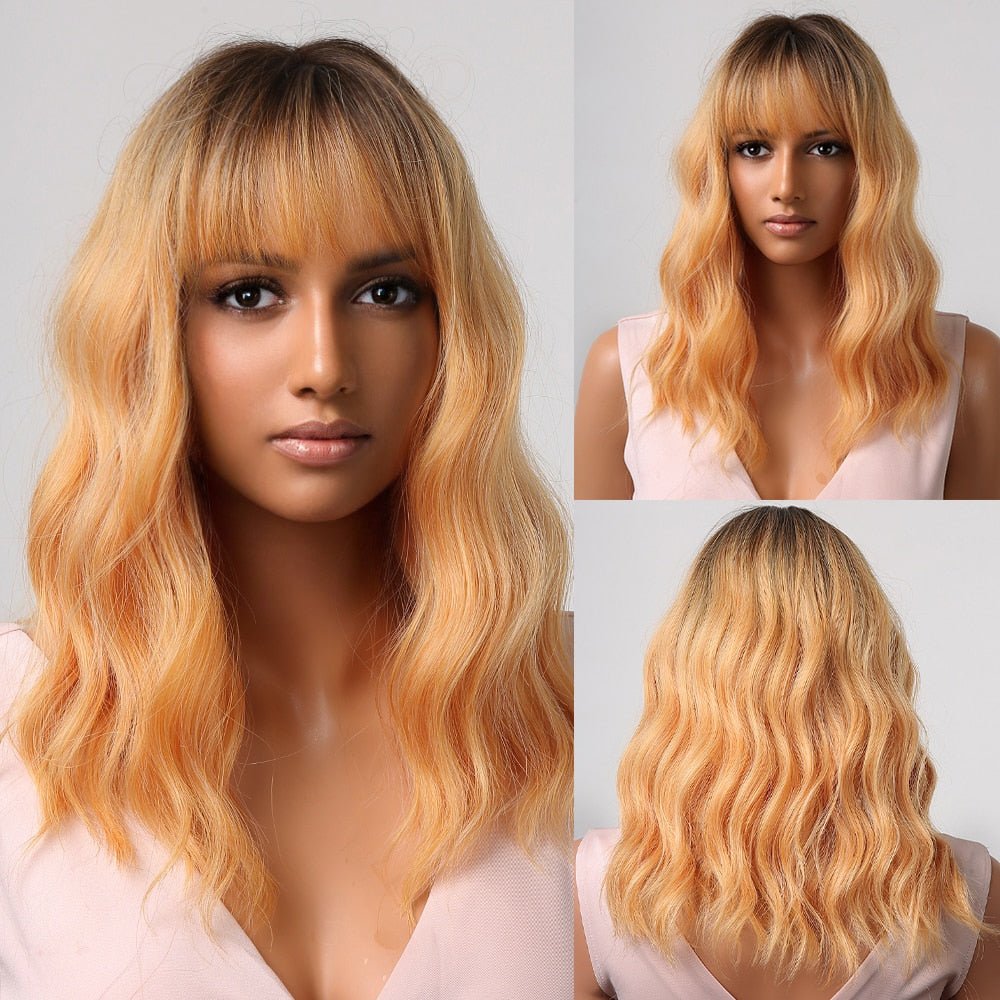 Bob Wavy Synthetic Wig - HairNjoy