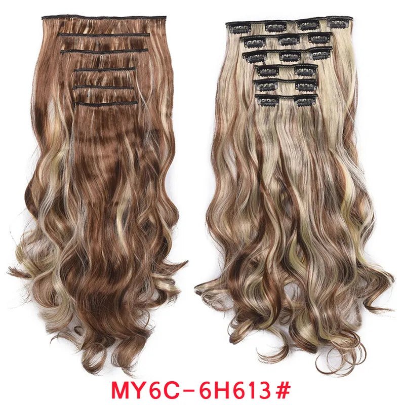 Clip-In Natural Wavy Ombre Hair Extension - HairNjoy