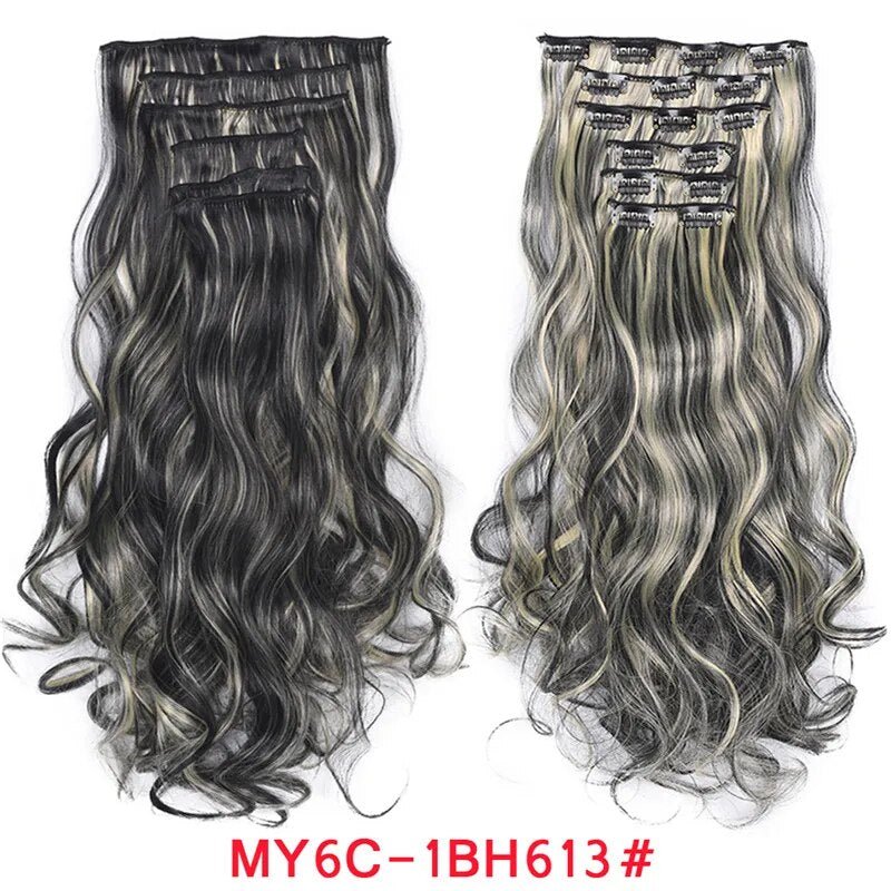 Clip-In Natural Wavy Ombre Hair Extension - HairNjoy
