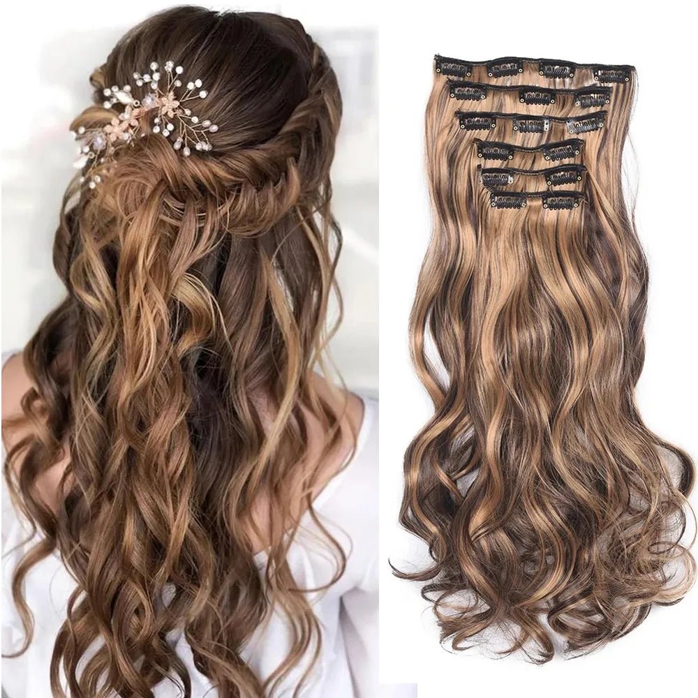 Clip-In Natural Wavy Ombre Hair Extension - HairNjoy