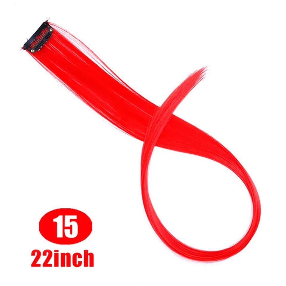 Colorful Clip In Synthetic Hair Extension - HairNjoy