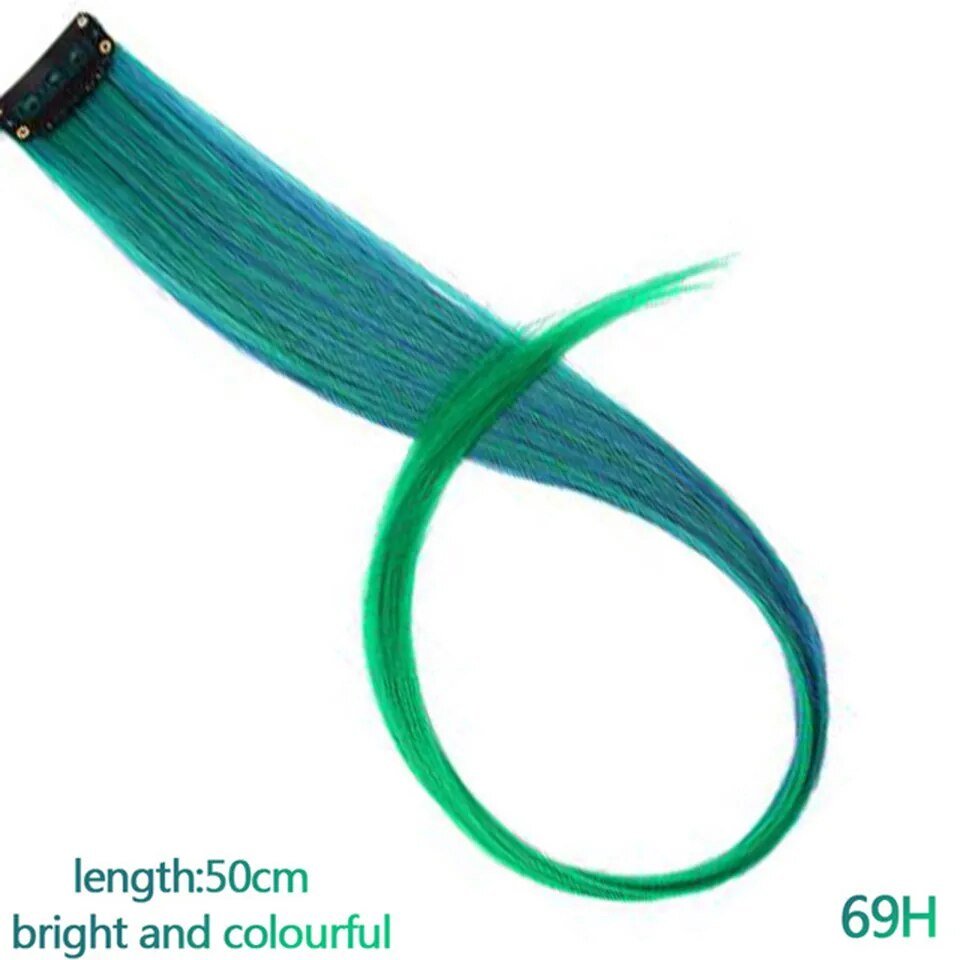 Colorful Clip In Synthetic Hair Extension - HairNjoy