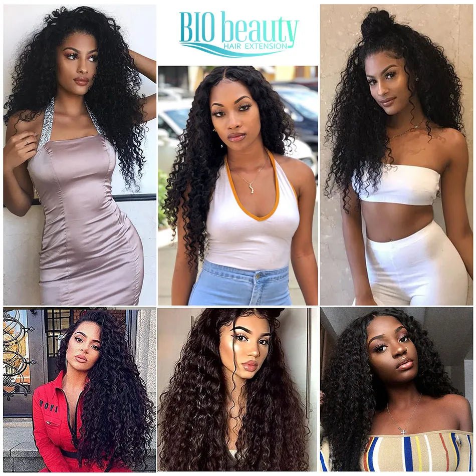 Curly Clip-In Hair Extensions Thick Hairpieces - HairNjoy