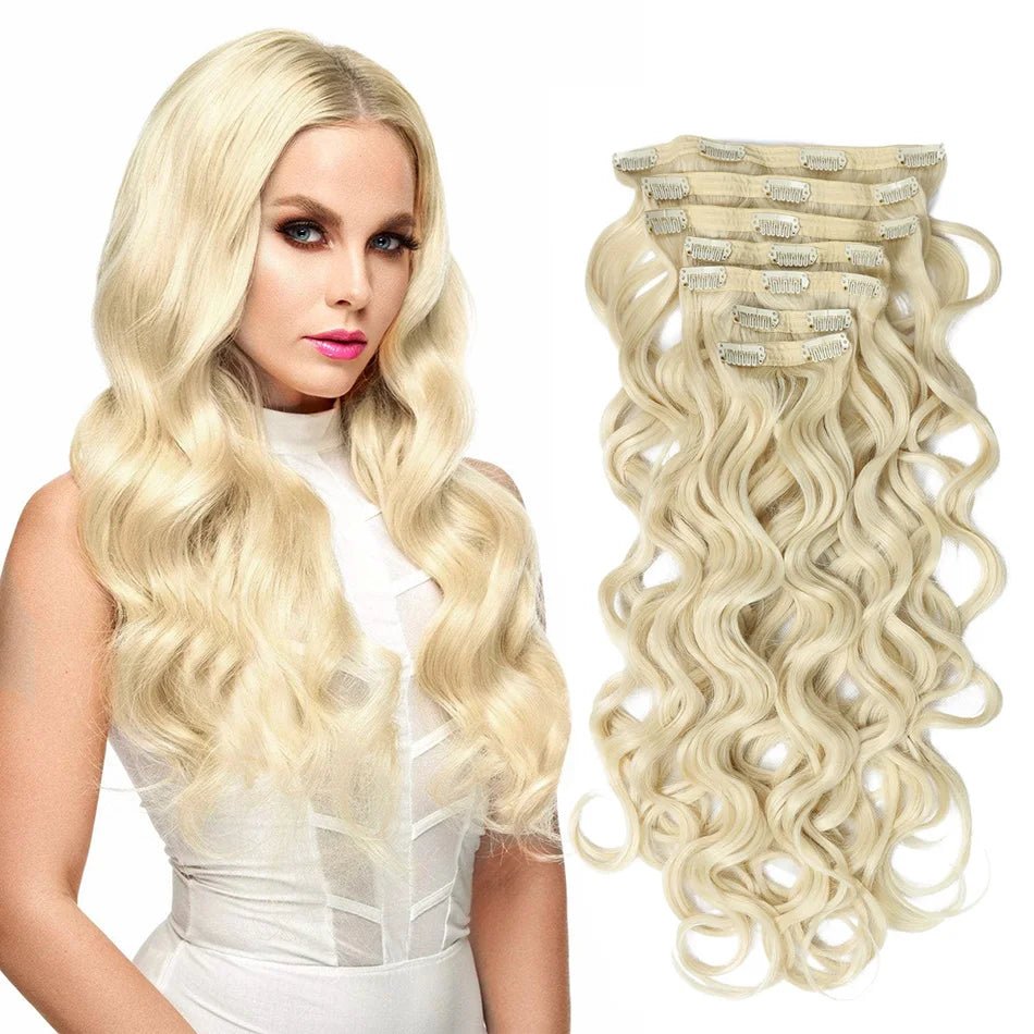 Curly Clip-In Hair Extensions Thick Hairpieces - HairNjoy