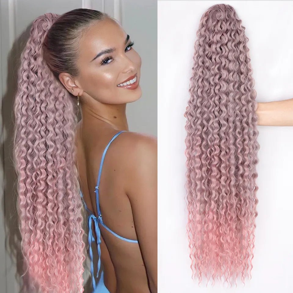 Curly Synthetic Drawstring Ponytail Clip-In Hair Extension - HairNjoy