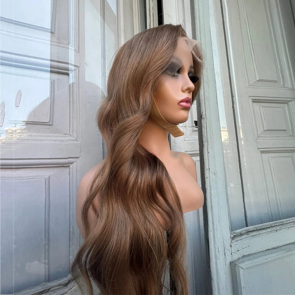 Dark Blonde Human Hair Lace Front Wigs - HairNjoy