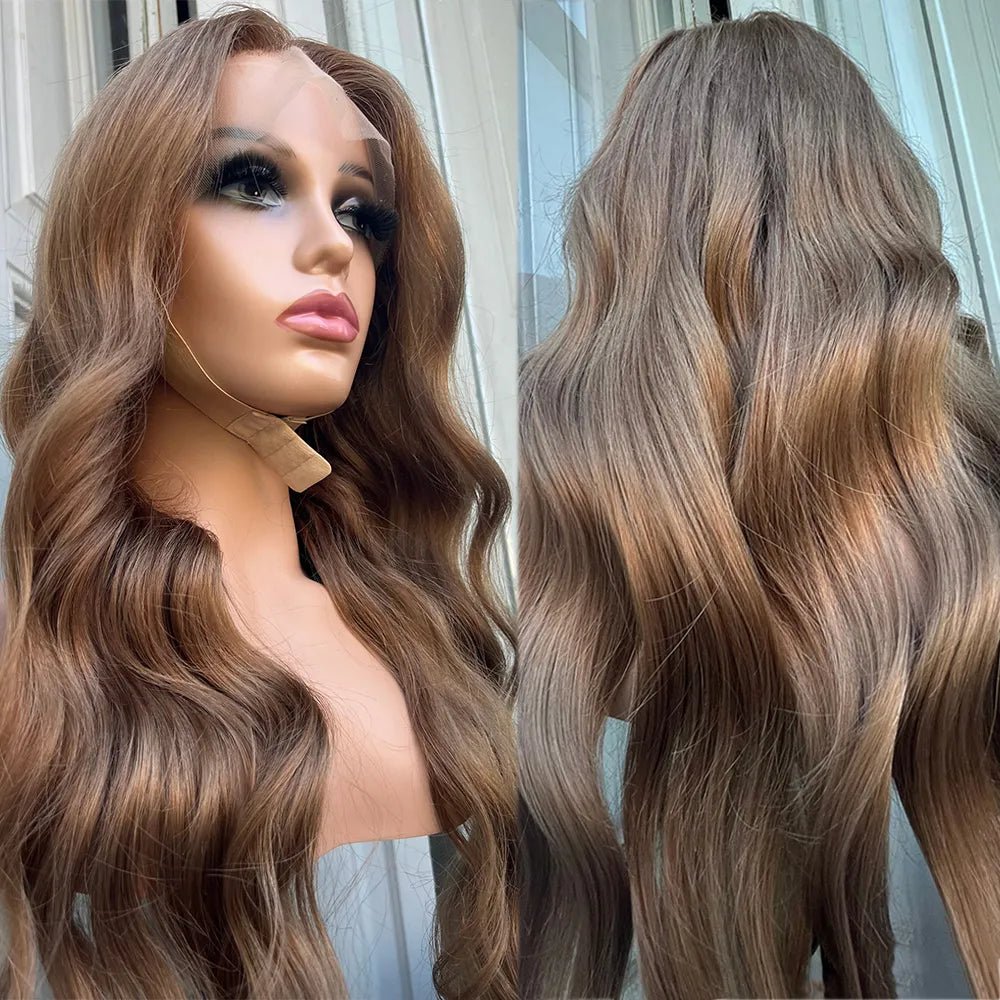 Dark Blonde Human Hair Lace Front Wigs - HairNjoy