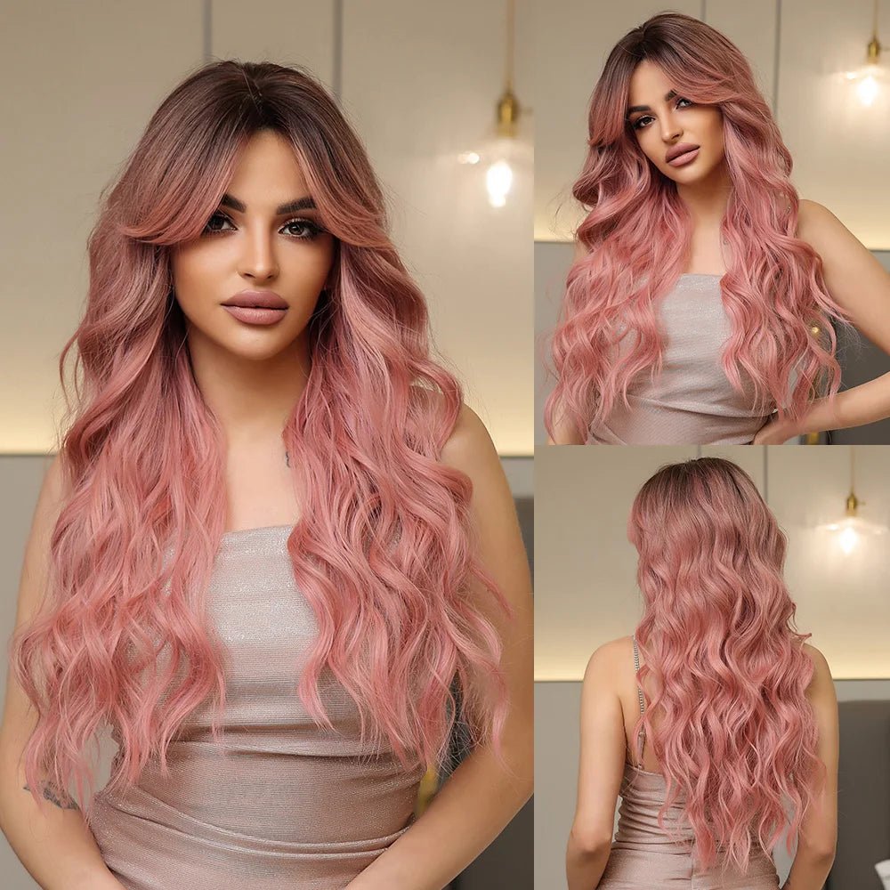 Enchanted Waves: Long Wavy Synthetic Wig - HairNjoy