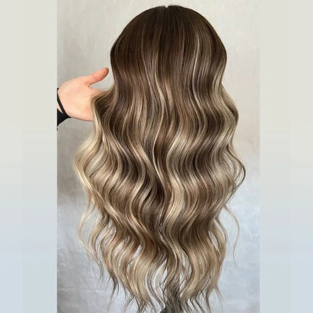 Full Lace Front Brunette Balayage Remy Human Hair - HairNjoy