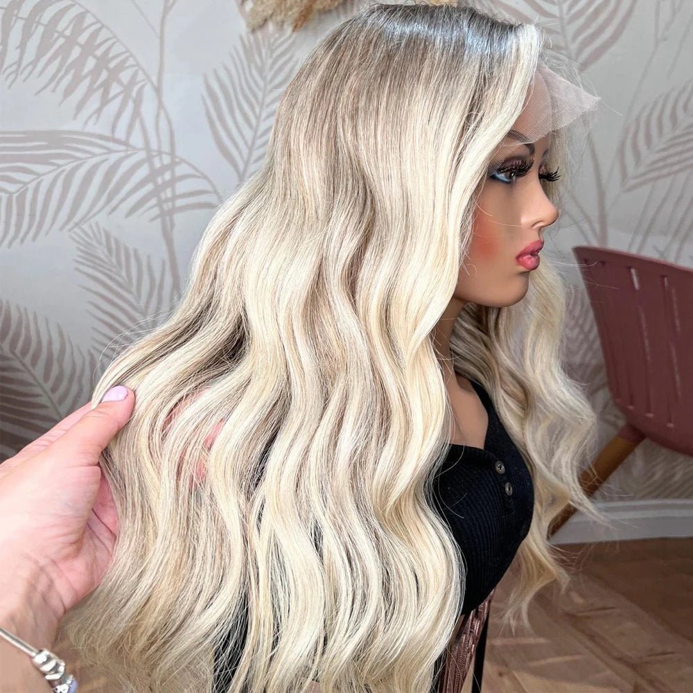 Full Lace Front Buttercream Human Hair Wigs - HairNjoy