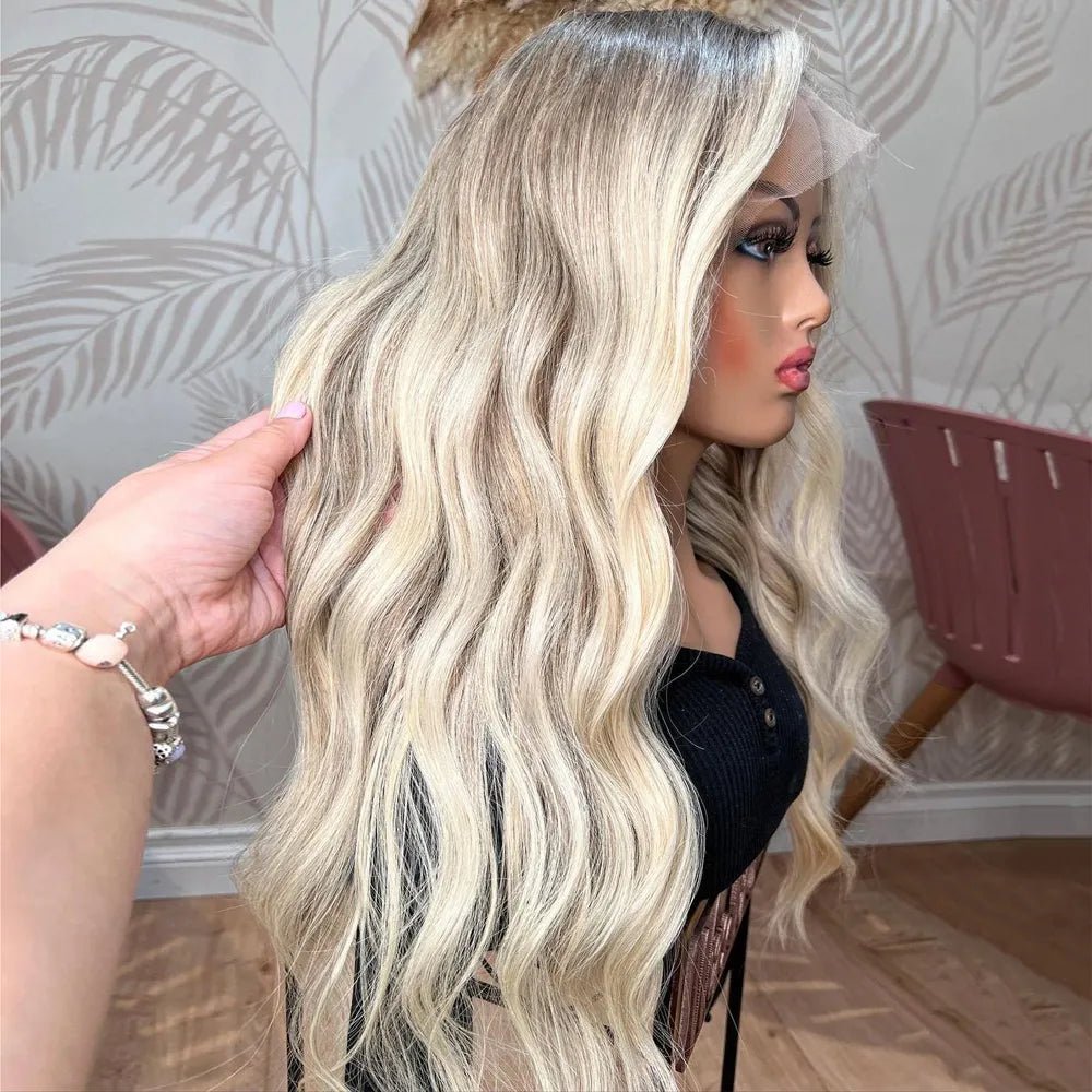 Full Lace Front Buttercream Human Hair Wigs - HairNjoy