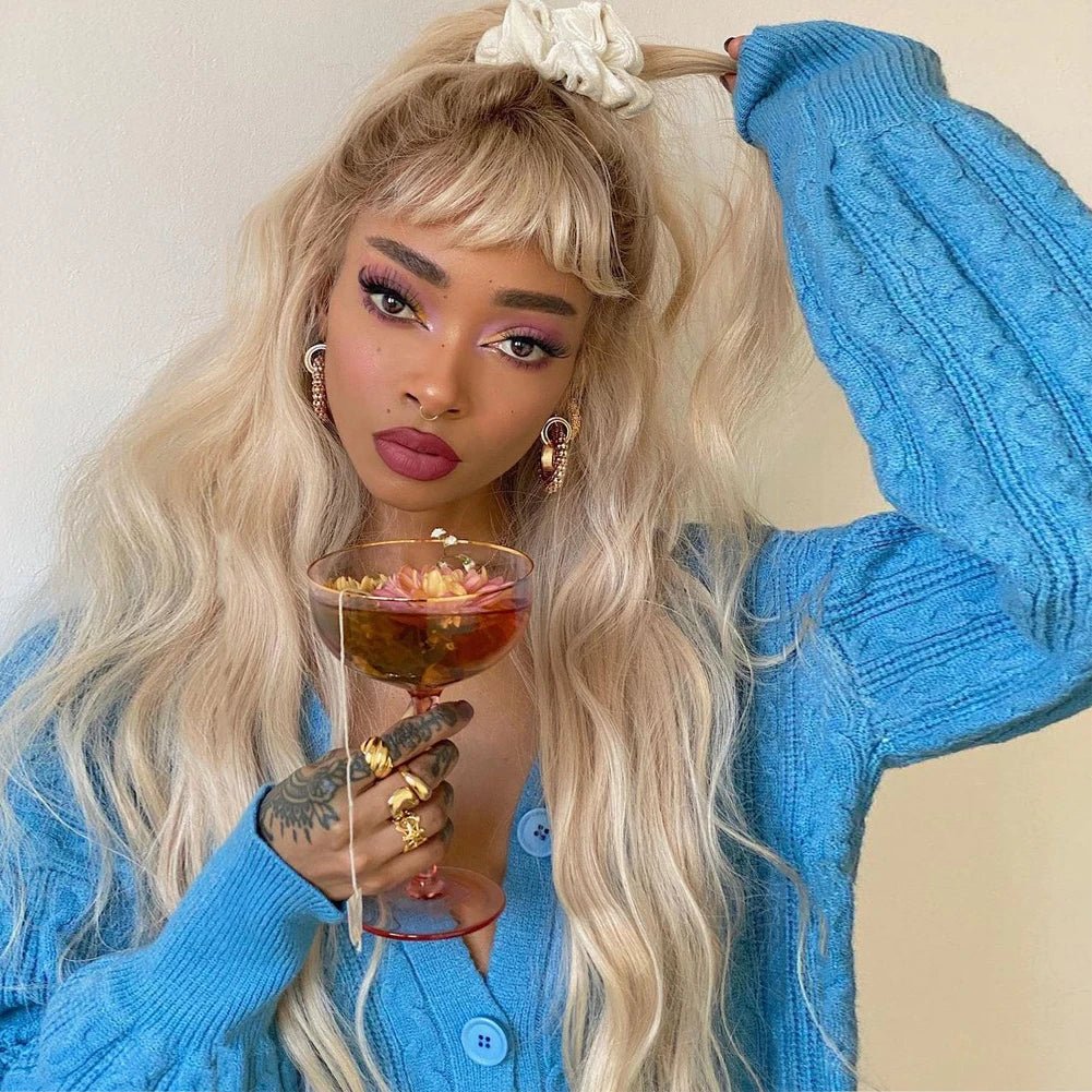 Full Lace Human Hair with Bangs - HairNjoy