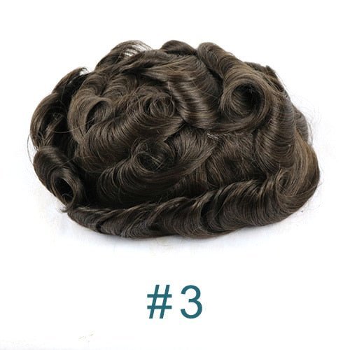 Full Thin Skin Capillary Prosthesis Human Hair Replacement Men Toupee - HairNjoy