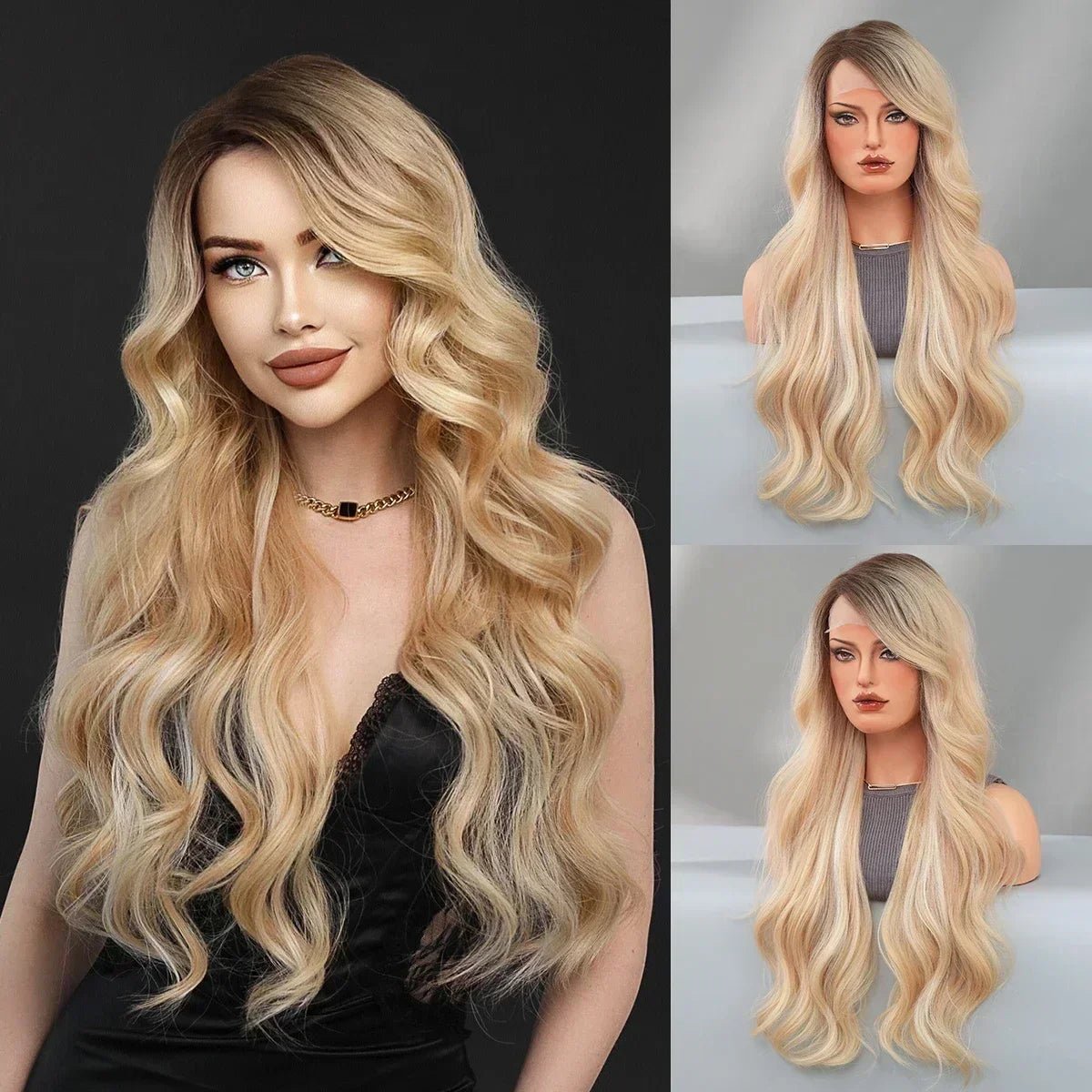 Heavenly Tresses: Long Wavy Synthetic Wig - HairNjoy