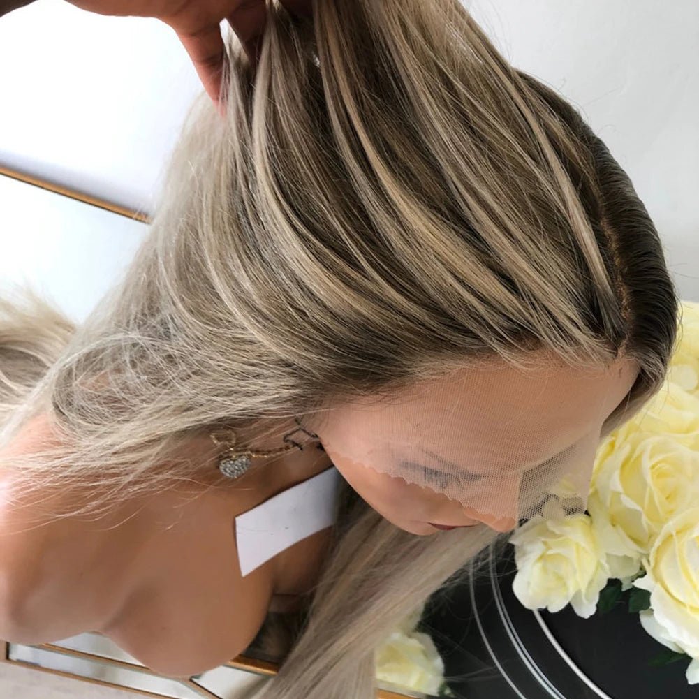 Highlights Wavy Full Lace Human Hair Wigs - HairNjoy