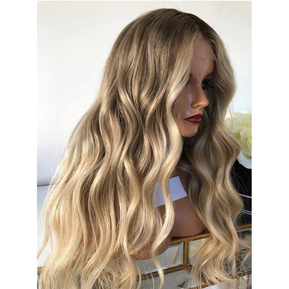 Highlights Wavy Full Lace Human Hair Wigs - HairNjoy