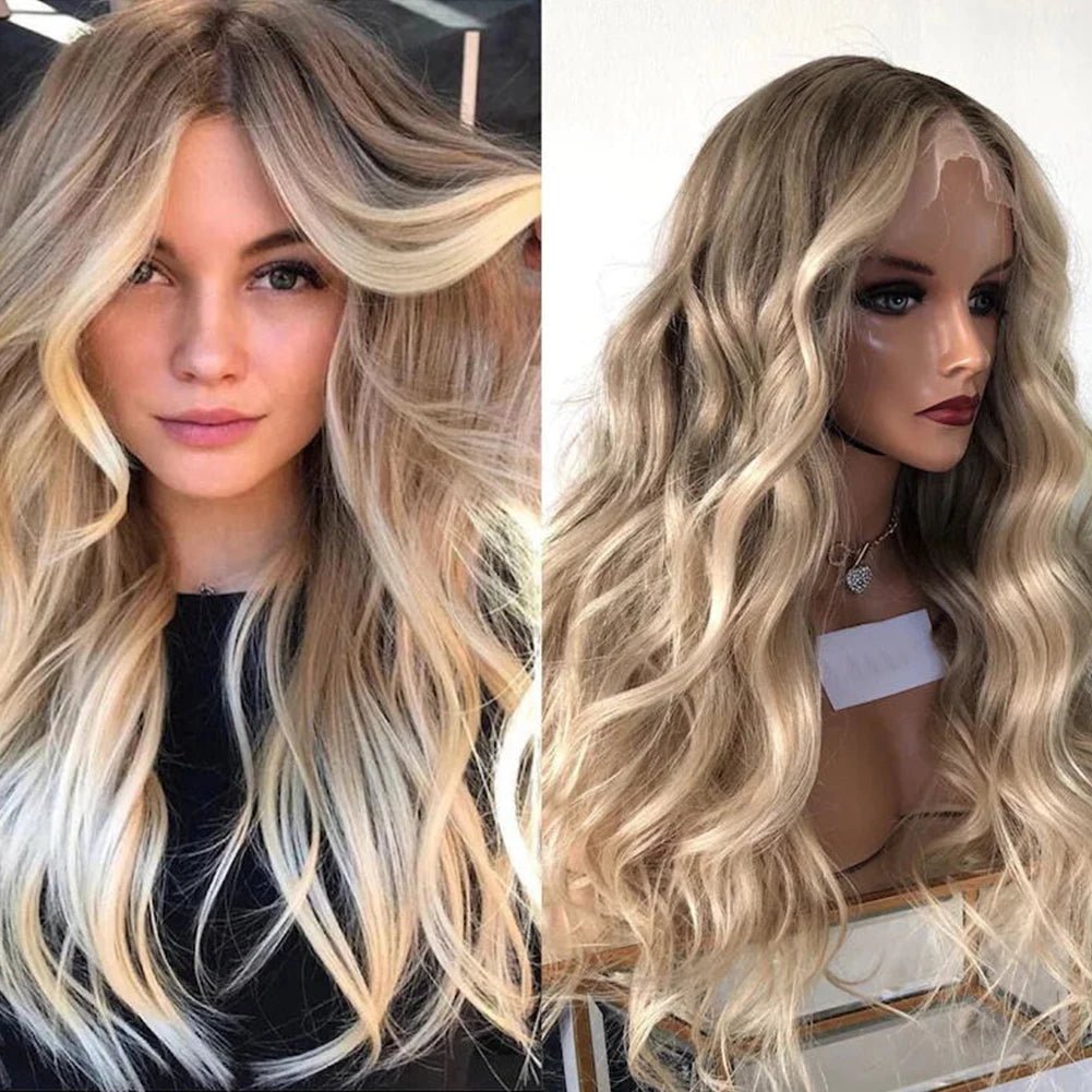 Highlights Wavy Full Lace Human Hair Wigs - HairNjoy