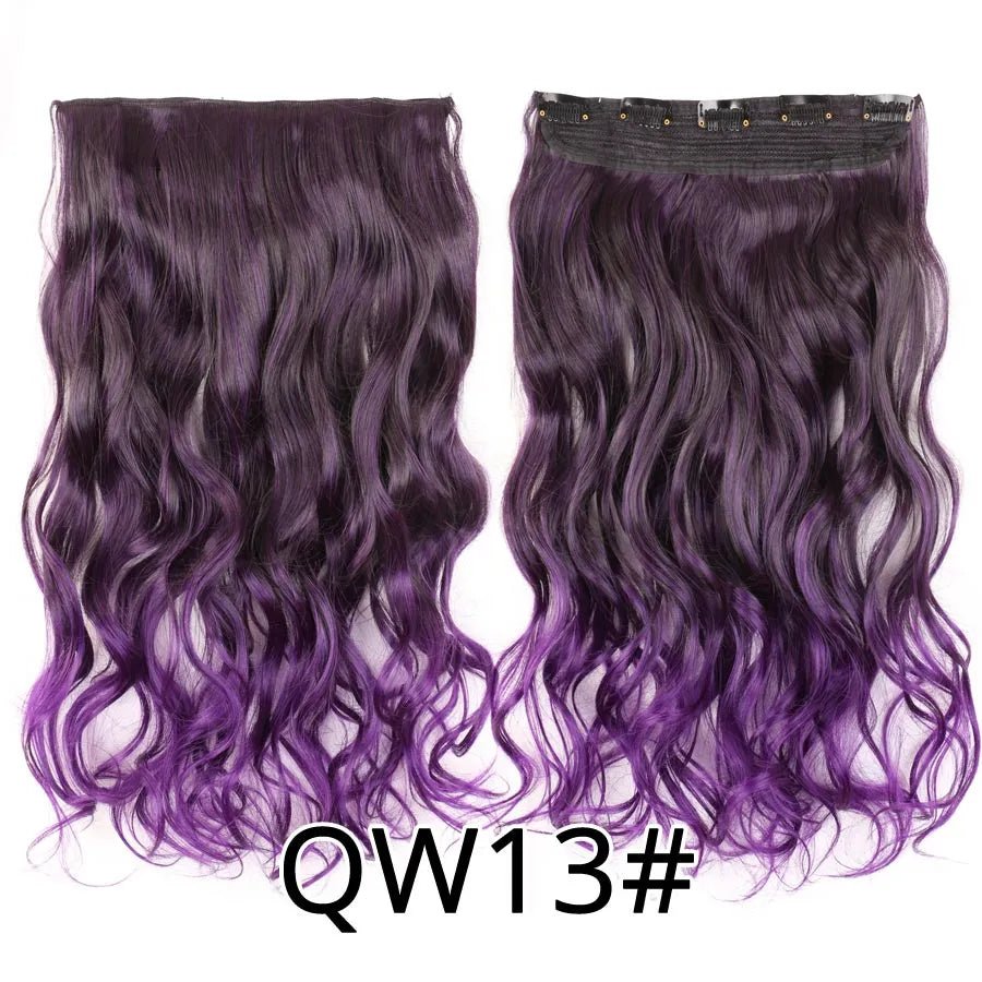 Long Straight Synthetic Hair Clips Extensions - HairNjoy