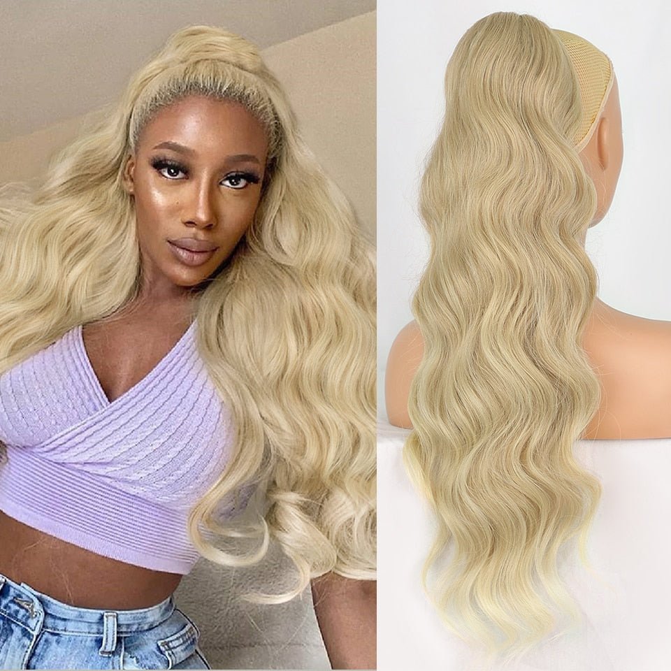 Long Wavy Drawstring Ponytail Hair Extension - HairNjoy