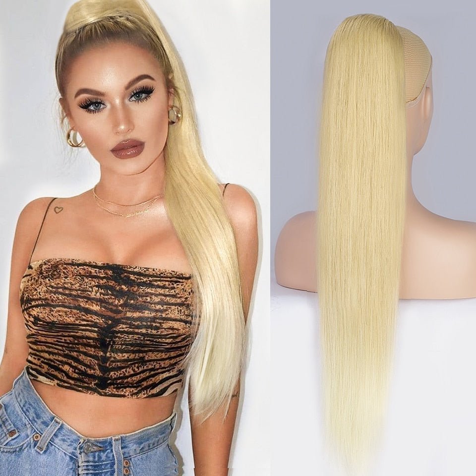 Long Wavy Drawstring Ponytail Hair Extension - HairNjoy