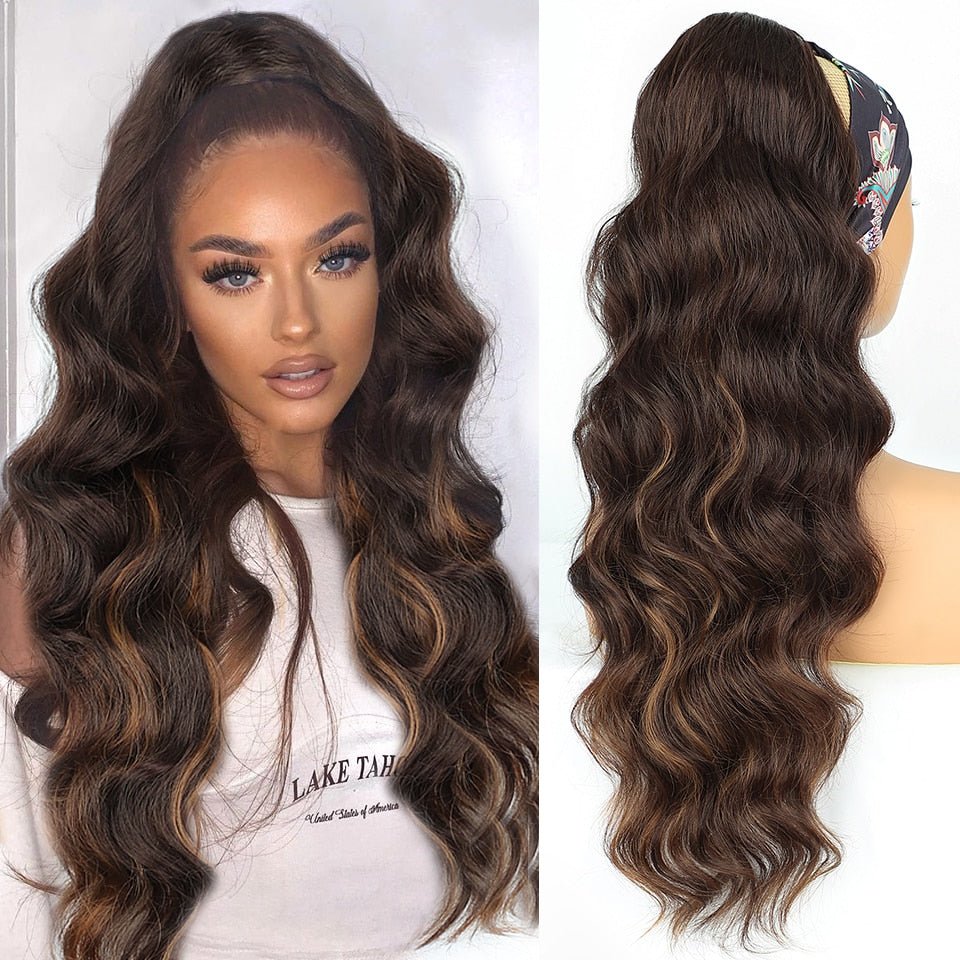Long Wavy Drawstring Ponytail Hair Extension - HairNjoy